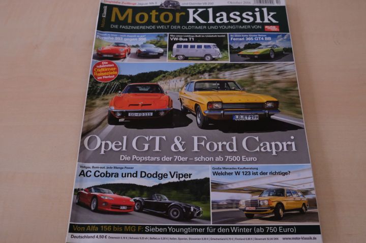 Deckblatt Motor Klassik (10/2016)